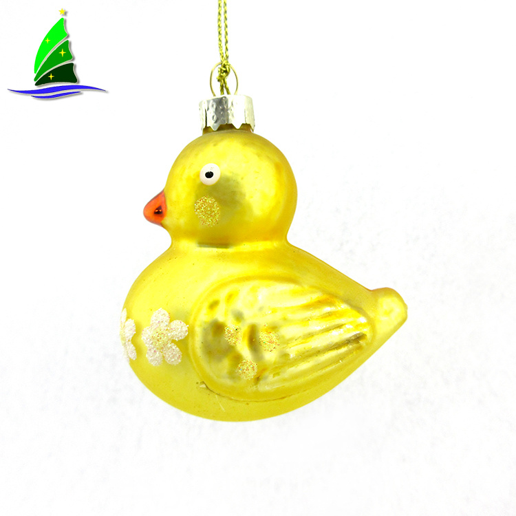 Decorativo Pato Amarillo De Vidrio Glass Yellow Duck Decorative